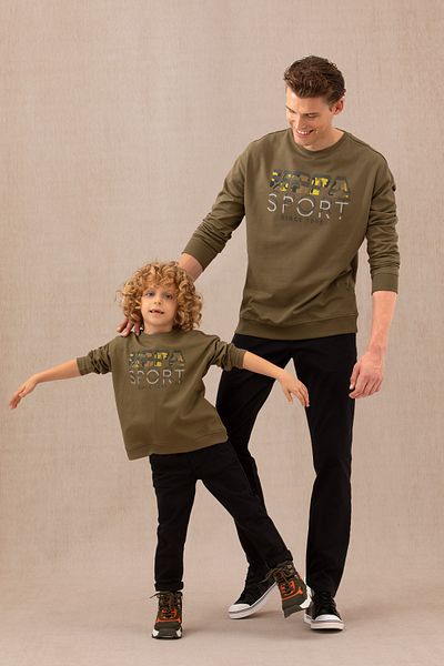 U.S. Polo Assn. Ανδρικό φούτερ χακί - 50270739 -VR027