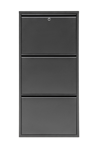 Gaga Mobilya - 3'lü Kilitli Metal Ayakkabılık (siyah)