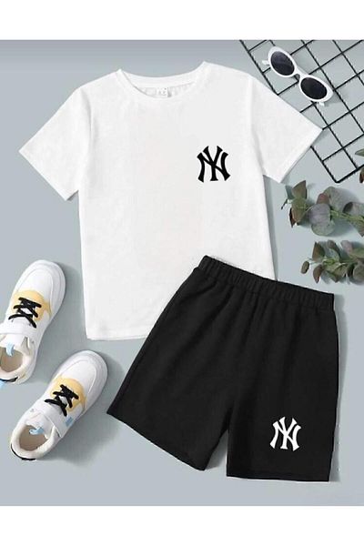 CALP TEKS Ny Printed Shorts-T-Shirt Bottom-Top Summer Set