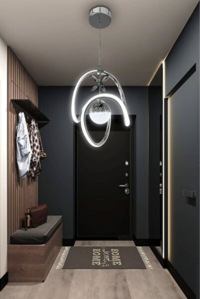 GN GEN AYDINLATMA Antre,Hol,Çocuk Odası,Yatak Odası Tek Toplu Krom 3 Renk Modern Sarkıt Led Avize