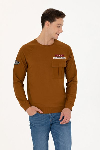 U.S. Polo Assn. Ανδρικό φούτερ καρύδας - 50270747 -Μοντέλο VR153