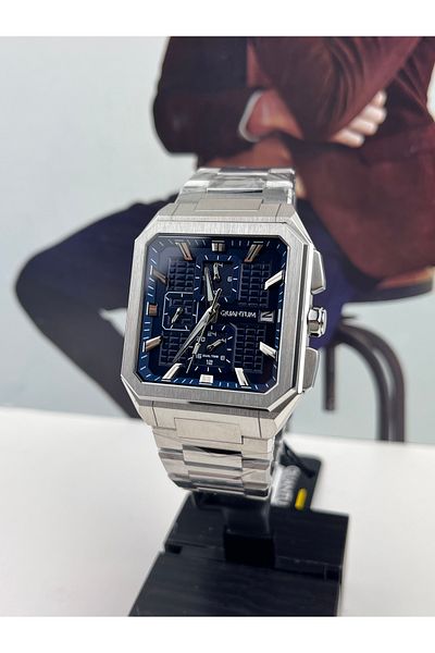 Quantum Rectangular Classic Men's Wristwatch 5 Atm Waterproof