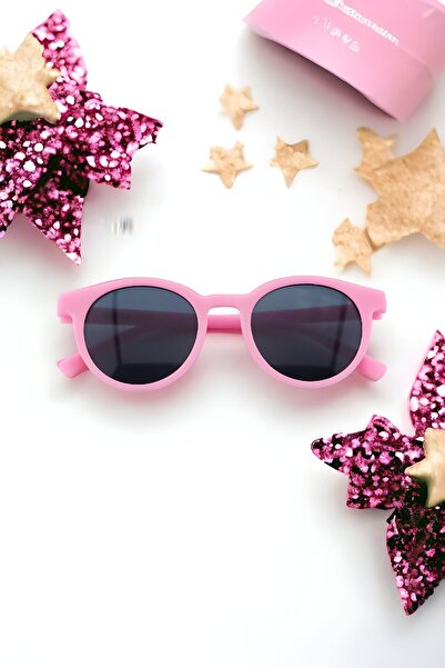 MACERATİ Petta Unisex Round Pink 0-10 Years Children Uv400 Sunglasses
