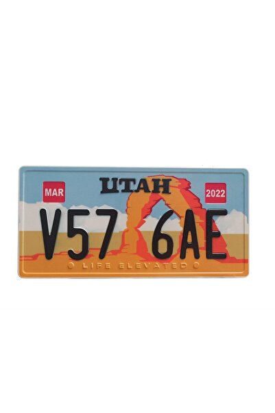 OTODONATIM Utah Amerikan Dekor Plaka ( 29 Cm 14 Cm )