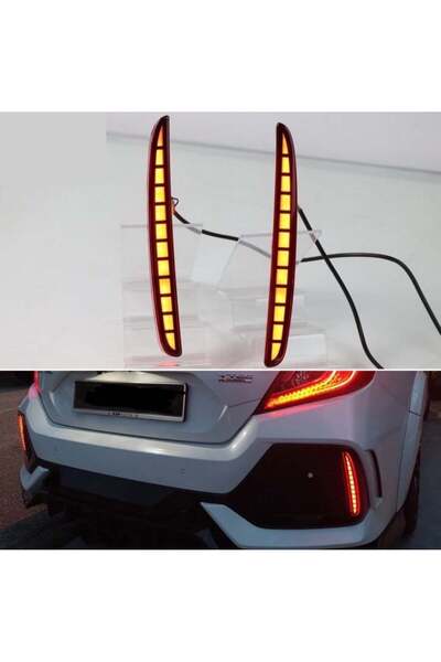 autogp Honda civic fc5 için uygundur typer arka sis lambası kırmızı led 2016+...