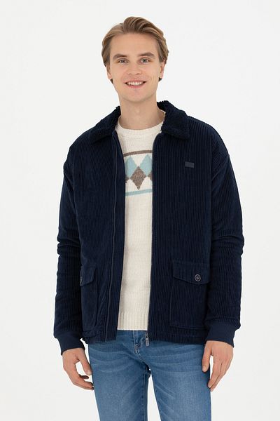 U.S. Polo Assn. Men's Navy Blue Knitted Cardigan 50270800 -Vr033
