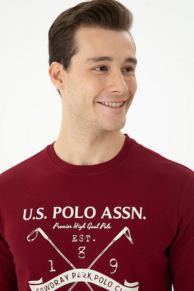 U.S. Polo Assn. Суичър Erkek Bordo 50270805-VR014