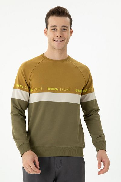 U.S. Polo Assn. Ανδρικό φούτερ Χακί - 50270726 -VR027