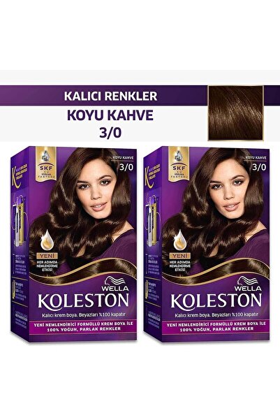 Wella Koleston Kit Saç Boyası 3/0 Koyu Kahve X 2 Adet