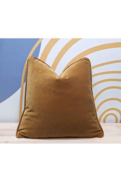 Duvarline Husă de pernă din catifea mată Camel, husă de pernă din catifea
