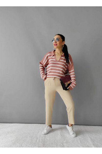 Altı Üstü Butik Pulover cu gât polo