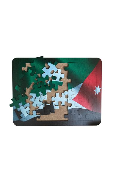 Uçandaire لغز خشبي بعلم فلسطين - علم ألغاز القدس Quds - 34x26 سم