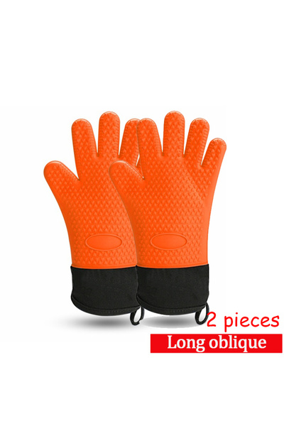 Choice قطعتان برتقاليتان، قفازات سيليكون مقاومة للحرارة من قطعة إلى قطعتين، م...