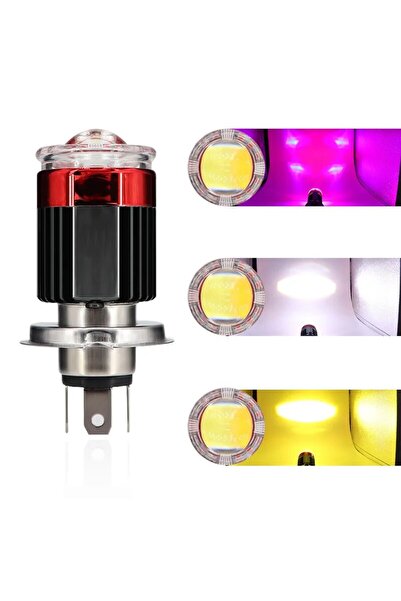 Choice مصباح أمامي للدراجات النارية أبيض أصفر H4 قطعة واحدة أبيض أصفر ستروب 2...