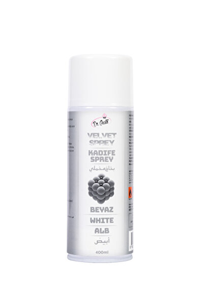 Dr. Gusto Velvet Kadife Sprey Gıda Boyası 400 ML Beyaz