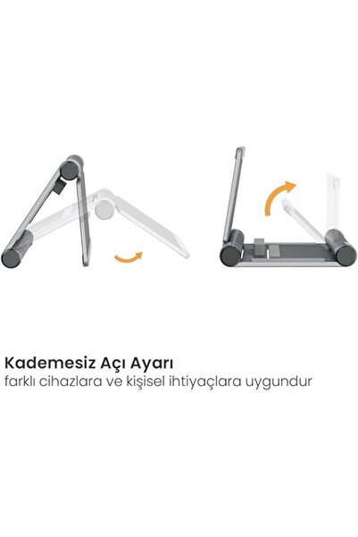 voltix Yüksekliği Ayarlanabilir Katlanabilir Laptop/Tablet/Telefon Standı Minimalist ve Taşınabilir