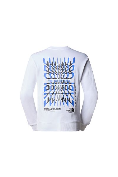 THE NORTH FACE Ανδρικό φούτερ casual - M SS24 Coordinates Crew, Λευκό NF0A87EBFN41
