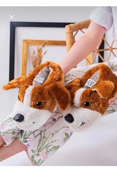 baytarzıN PANDUF HAYVAN FİGÜRLÜ KONFORLU KÖPEKLİ PANDUF PELUŞ SICAK VE RAHAT