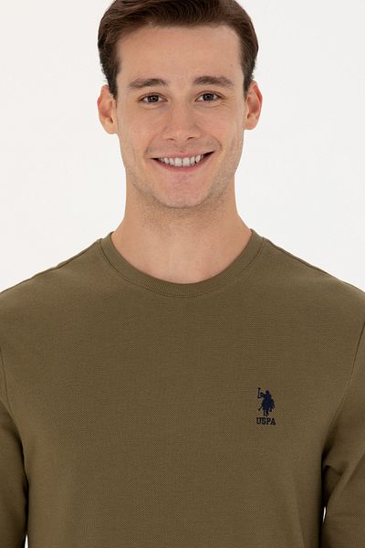 U.S. Polo Assn. Мъжки суитшърт в цвят каки 50270882-VR027