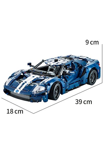 yaafun نموذج سيارة سباق العضلات Fords GT 1:8 42154 من مجموعة MOC لتجميع المركبات