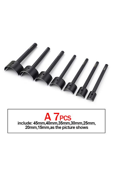 QJH 7pcs-1set 7 Pcs Half Round Punch Leather Craft Cutter Punch Tools For Diy Crafting Strap Belt, Walle