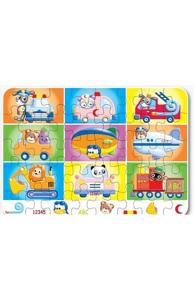 Uçandaire Vehicles 40 Piece Wooden Puzzle