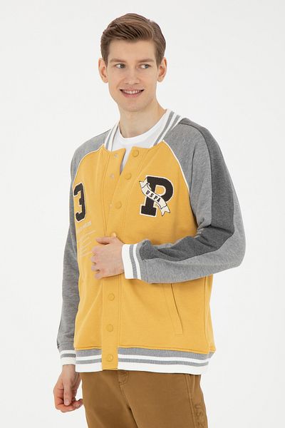 U.S. Polo Assn. Men's Mustard Knitted Cardigan 50270843 -Vr072