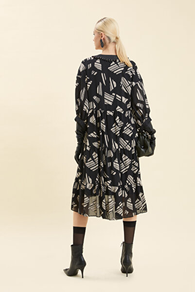 VERDA Patterned Embroidered Dress