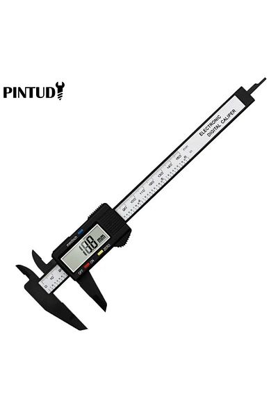 PINTUDY Black And White 1pc Plastic Vernier Caliper Digital Display Caliper Mini Text Play Caliper Student V
