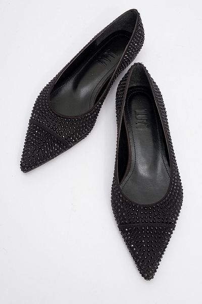 LuviShoes Balerina de damă MONTERIA Black Stone