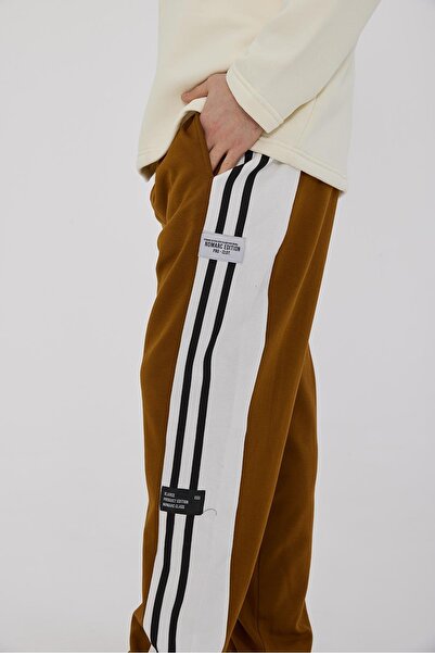 NOMARC Ανδρικό καφέ παντελόνι με ετικέτα