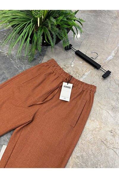 NOMARC Παντελόνι Λινό Χρώμα Πλακάκι Nm-1