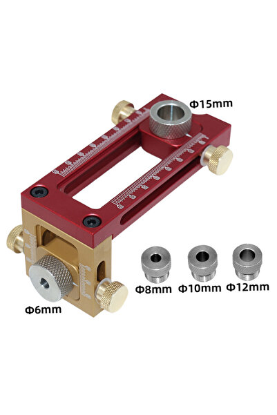 JIGHOLE SET B 2 In 1 Drill Guide Doweling Jig Bed Cabinet Screw Punch Locator...