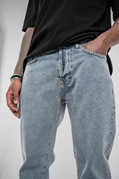 NOMARC 16370 Boyfriend Stone Washed Blue Jeans