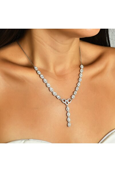 skydiamond 925 Ayar Gümüş, Laboratuvar Pırlanta Üretim Gerdanlık