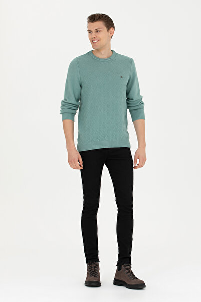 U.S. Polo Assn. Ανδρικό πουλόβερ μέντας 50270976-VR090