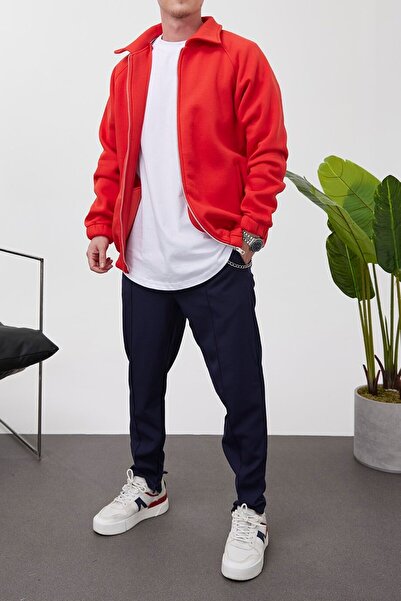 NOMARC Zippered Basic Red Jacket