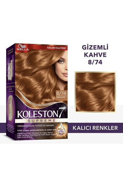 Wella Koleston Kit Saç Boyası 8/74 Gizemli Kahve