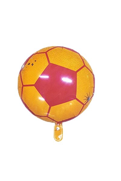 parti pera 4 Yaş Sarı Kırmızı Futbol Temalı Balon Seti Doğum Günü Balon Seti