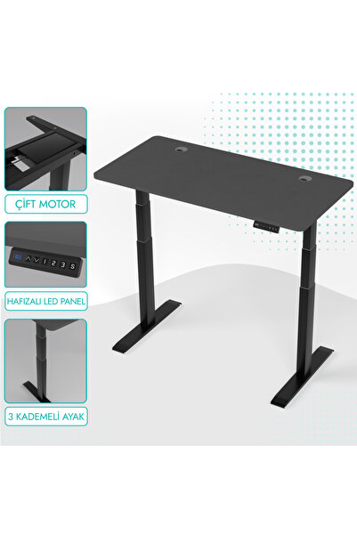 EDUSA O-Flex Duo Çift Motorlu Elektrikli Yükseklik Ayarlı Masa - 180X80 - Ant...