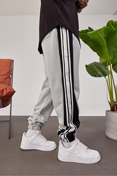 NOMARC Ανδρικό παντελόνι NMRC με κέντημα σε γκρι χρώμα