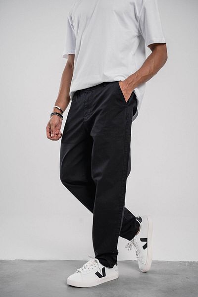 NOMARC Gabardine Black Trousers