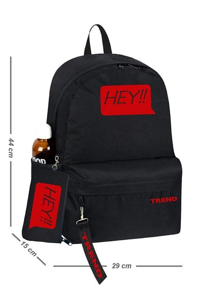 TREND Унисекс черно-червена раница My Good Friend 1525
