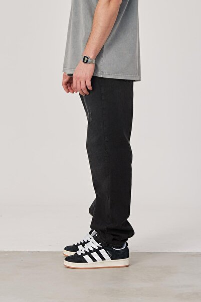 NOMARC 16398 Detailed Anthracite Baggy Jean