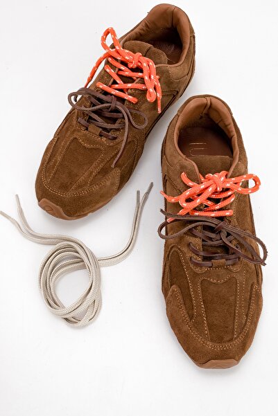 LuviShoes Dámská sportovní obuv Serena Tan Suede z pravé kůže