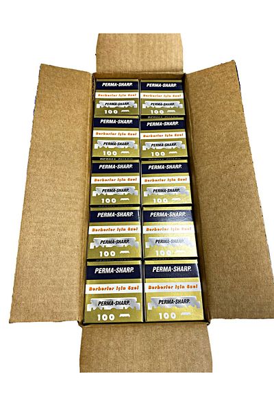 Gillette Permasharp Barber Half 100 X 50Pk Box (0289)