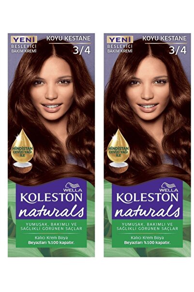 Wella Koleston Saç Boyası Naturals 3/4 Koyu Kestane X 2 Adet