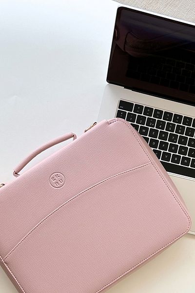 worken حافظة كمبيوتر لوحي مقاس 11 بوصة - منظم كتب كمبيوتر محمول لجهاز iPad Macbook، مسحوق جلدي نباتي