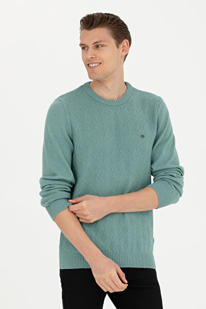 U.S. Polo Assn. Ανδρικό πουλόβερ μέντας 50270976-VR090