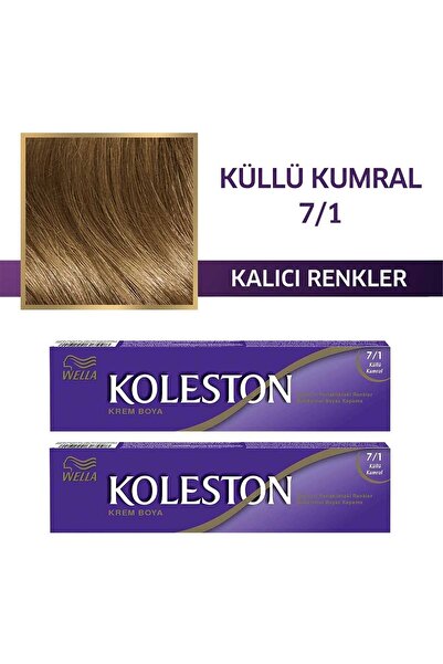 Wella Koleston Tüp Saç Boyası 7/1 Küllü Kumral x 2 Adet